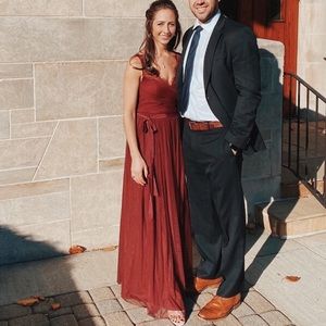 BHLDN Fleur Maxi dress in Bordeaux